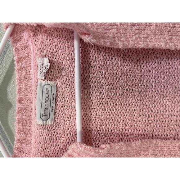 Vintage Townhouse Pink Open Cardigan Sweater, Women's Medium, Like New - Picture 4 of 5